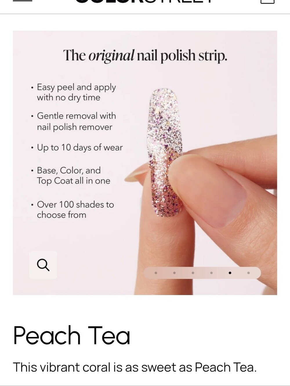Color Street Peach Tea Nail Polish Strips - Picture 4 of 6